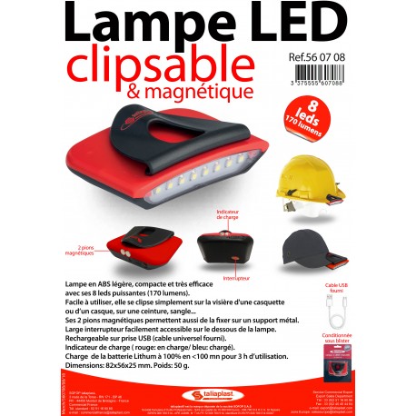 LAMPE A LEDS CLIPSABLE