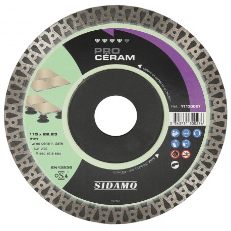 DISQUE DIAMANT PRO CERAM D. 115 x 22,23 x H 10