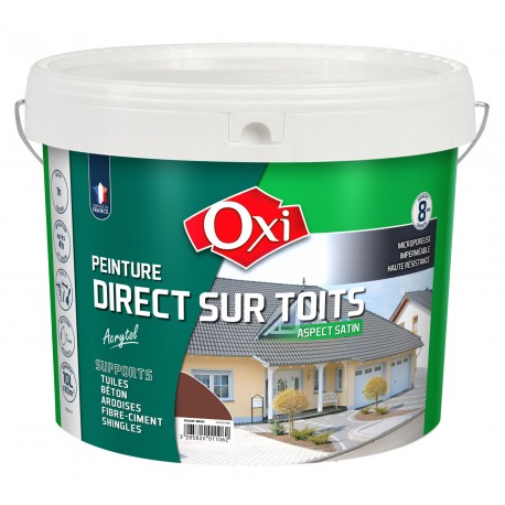 Peinture direct sur toits Acrytol Rouge Brun 10 L