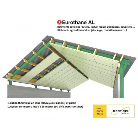 Eurothane® AL, panneau thermique très grand format pour bâtiments agricoles