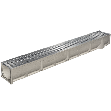 CANIVEAU MEAGARD 100 + GRILLE PASSERELLE ACIER GALVA A15 50cm