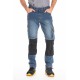 Jeans de travail stretch avec emplacement genouillères JOBPRO stone brossé T.48