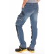 Jeans de travail stretch avec emplacement genouillères JOBPRO stone brossé T.48