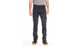 Pantalon de travail stretch avec emplacement genouillères JOBPROC gris T.40