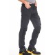 Pantalon de travail stretch avec emplacement genouillères JOBPROC gris T.40