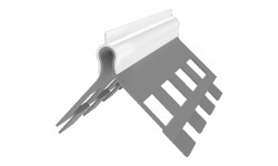 Profilé d'angle perforé en acier galvanisé avec jonc PVC fil